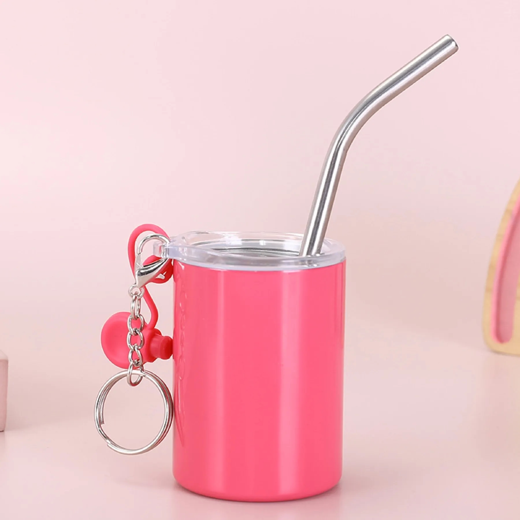 Double Wall 3 oz Metal Mini Tumbler with Straw Lid 10