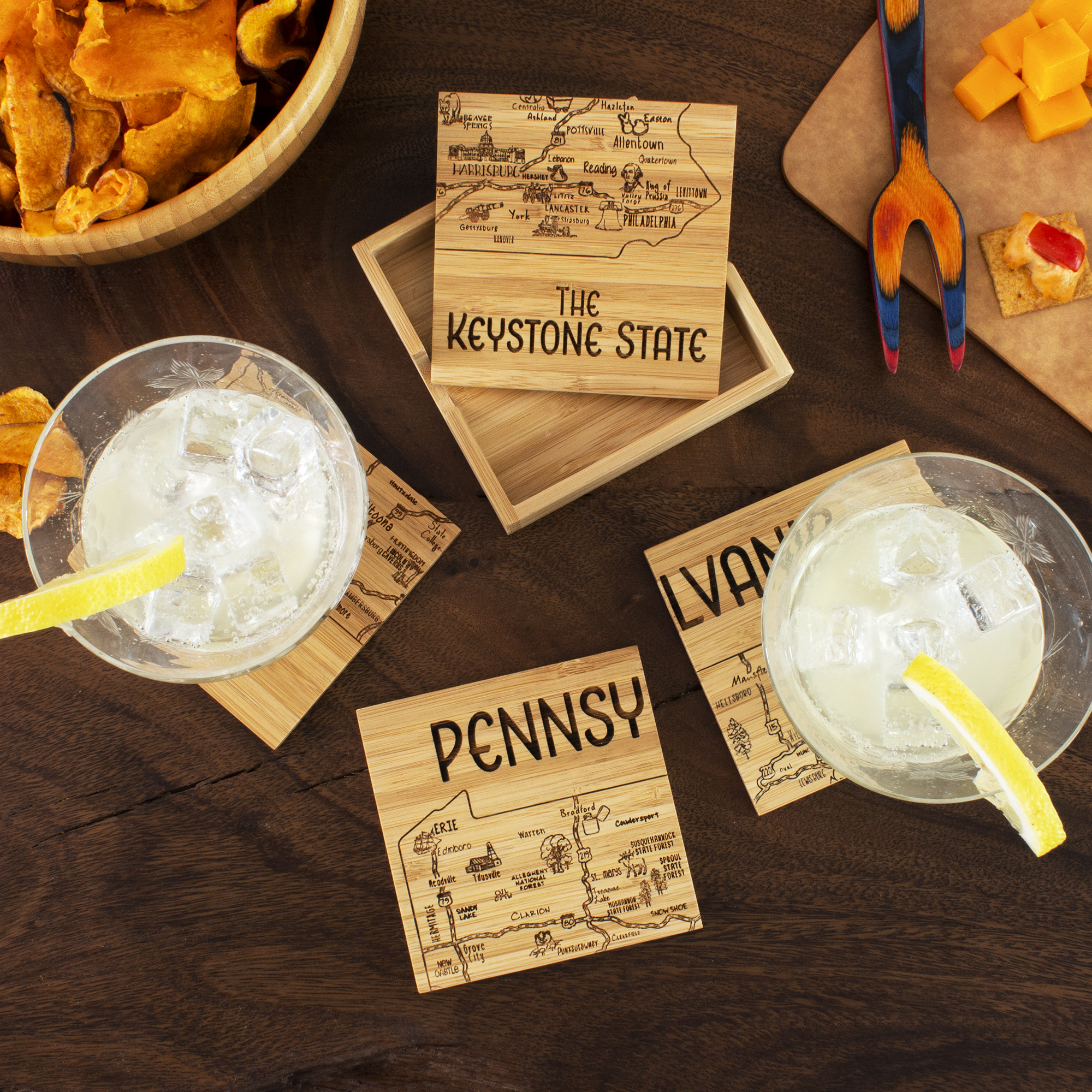 Pennsylvania Puzzle Coaster Set 10