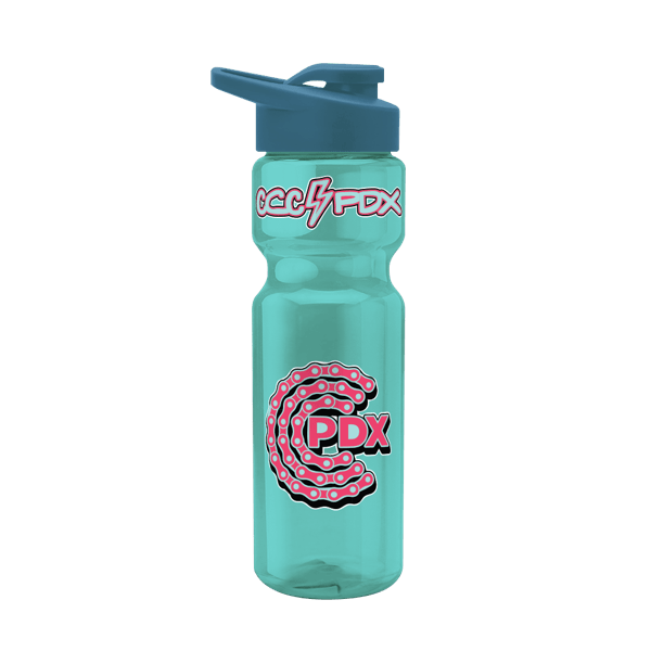 Blazer 28oz Transparent Bike Bottle w/Drink-thru Lid 511