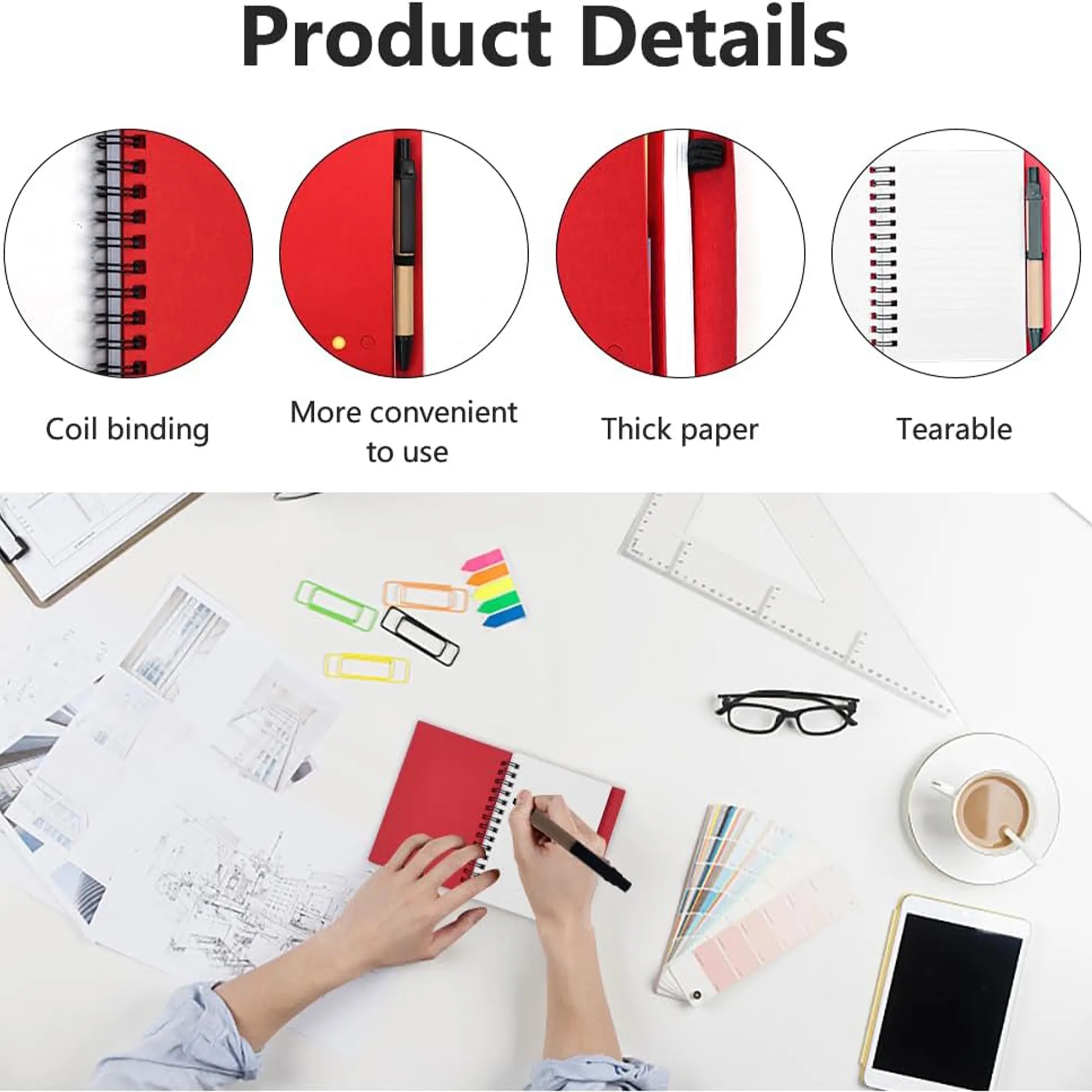 Spiral Notebook with Sticky Notes 4