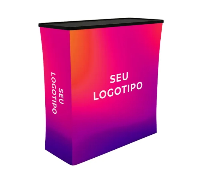 10ft Inline Trade Show Booth – Portable Backwall Display with Counter 3