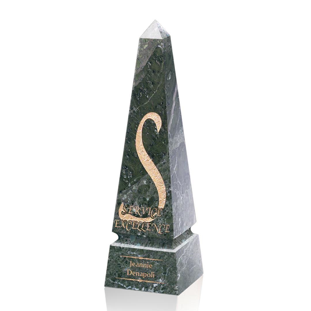 Groove Marble Obelisk Award - Green 3
