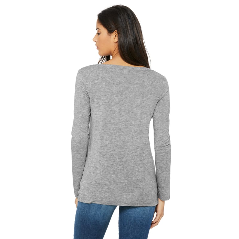 Bella + Canvas Ladies' Flowy Long-Sleeve V-Neck 14