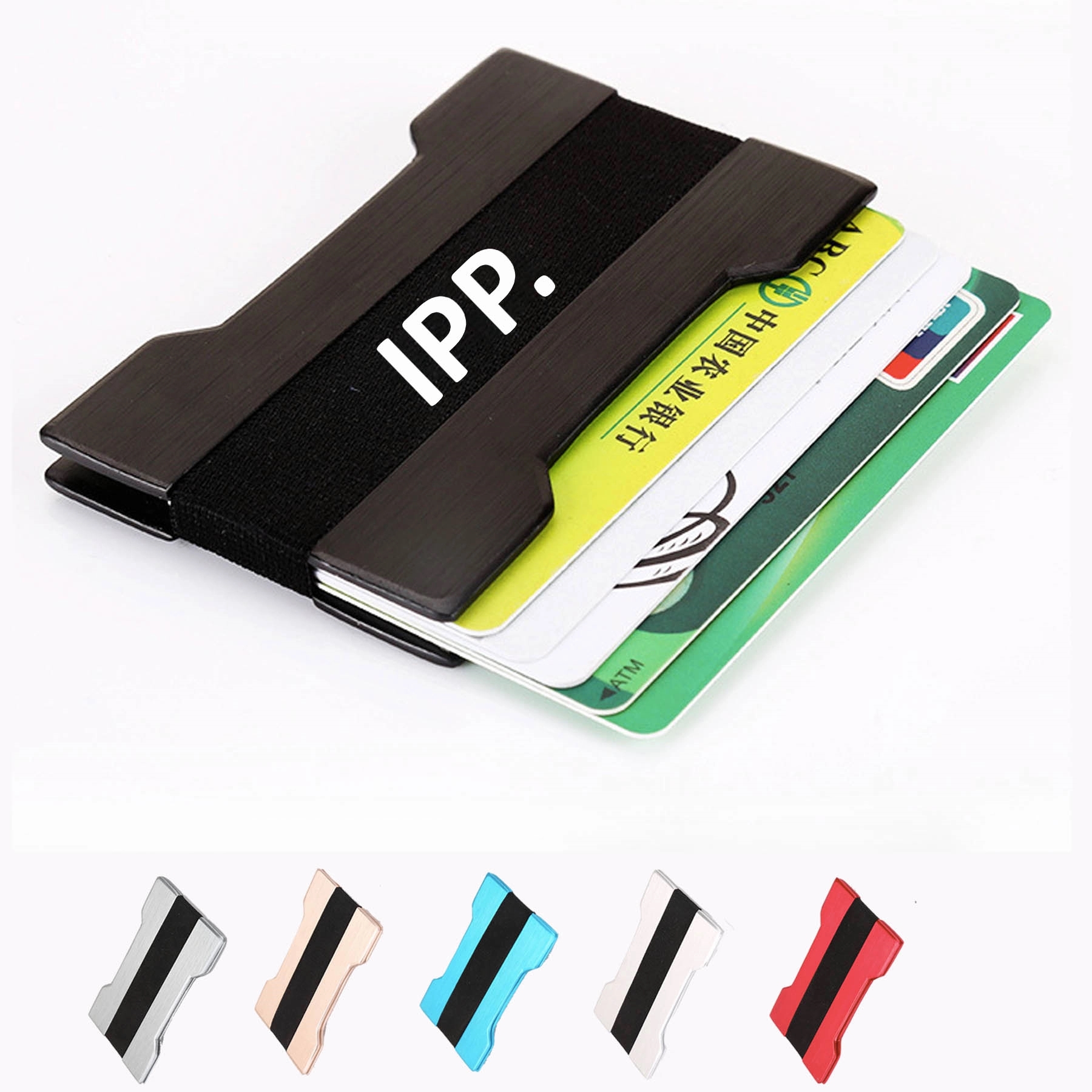 Minimalist Metal RFID Blocking Wallet with Cash Strap 2