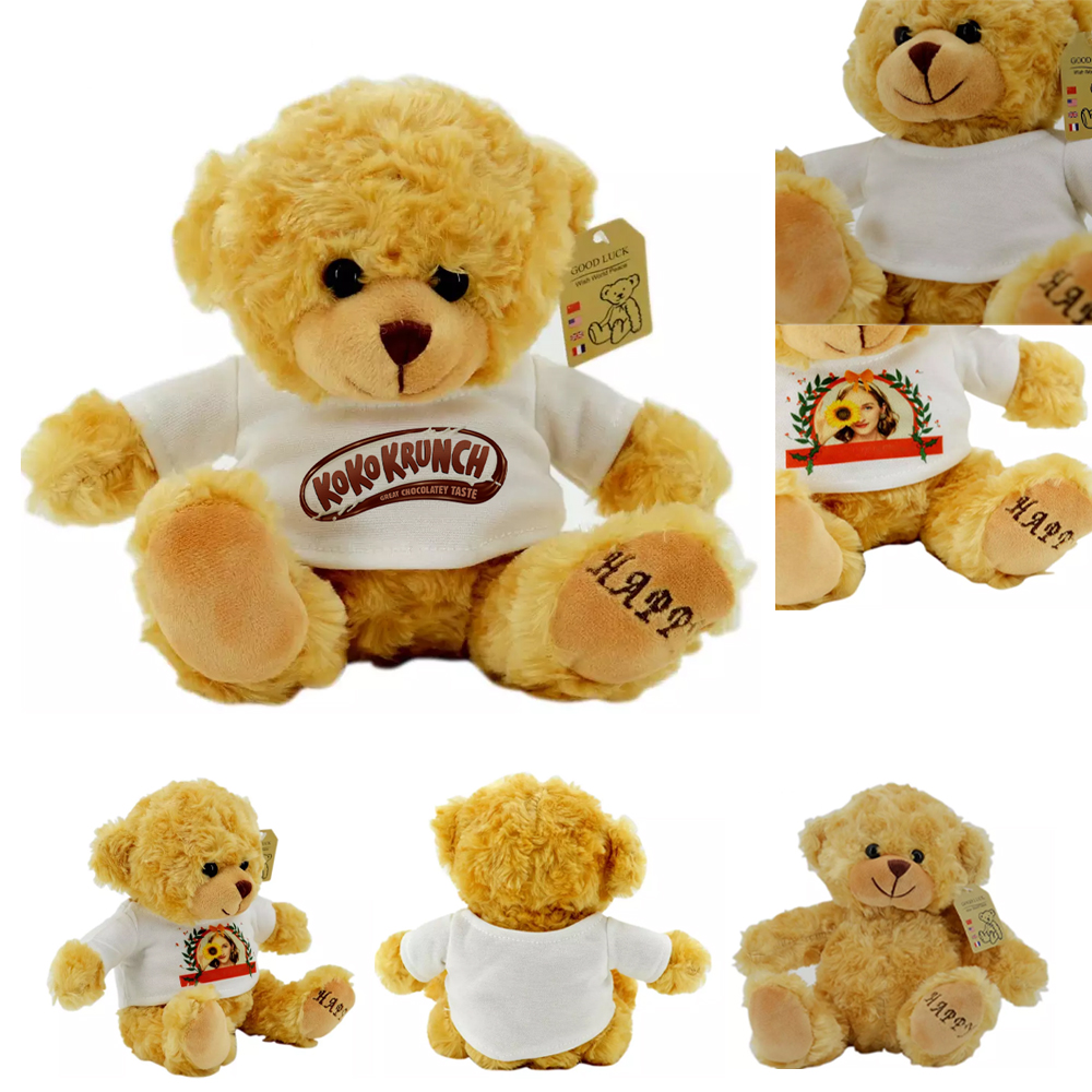 Happy Teddy Bear w/ Full-Color Logo on Shirt 5