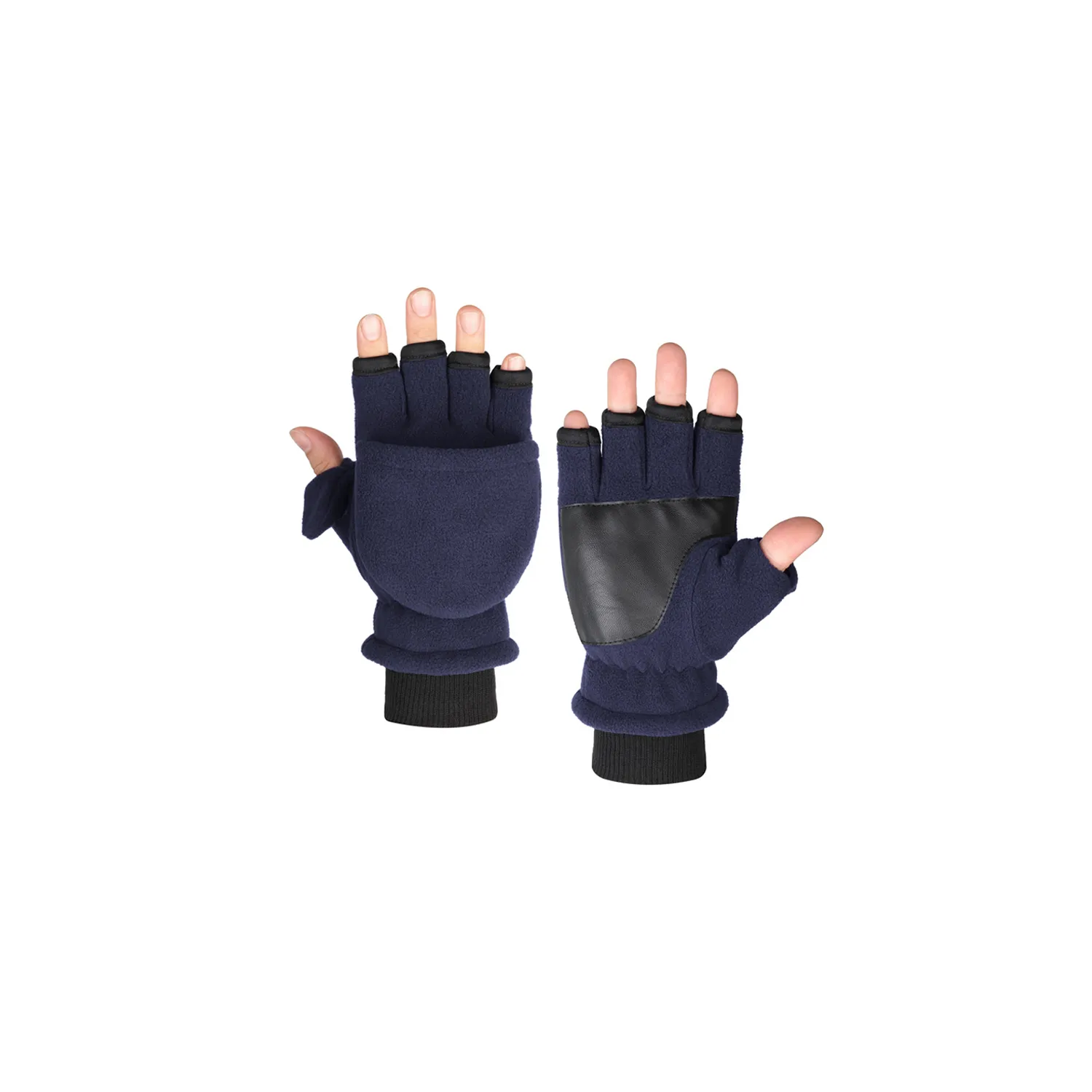 Convertible Flip Top Mittens Fingerless Thermal Gloves 4