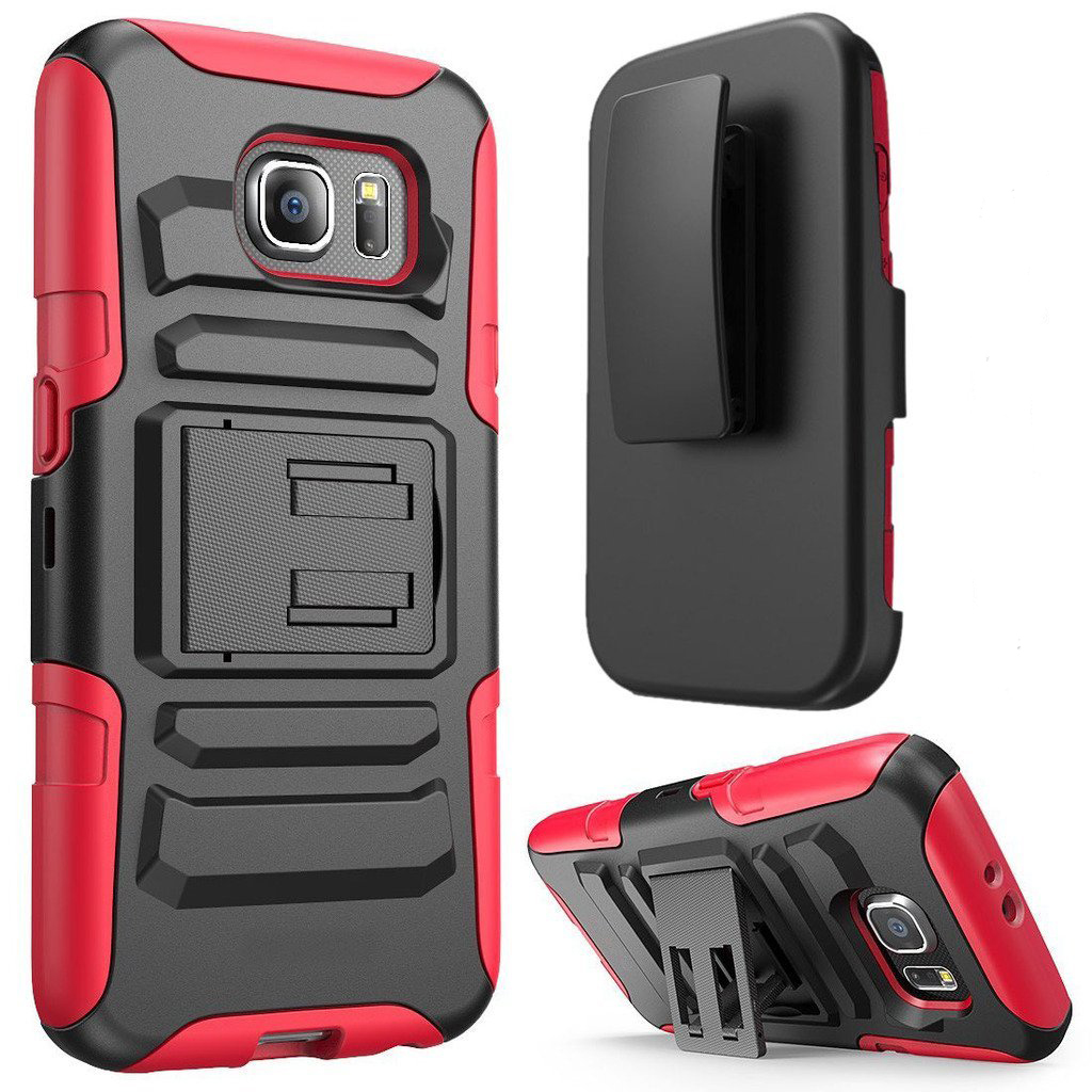 iBank ® Galaxy Core Prime Hard Case with Belt Clip and a kickstand 2
