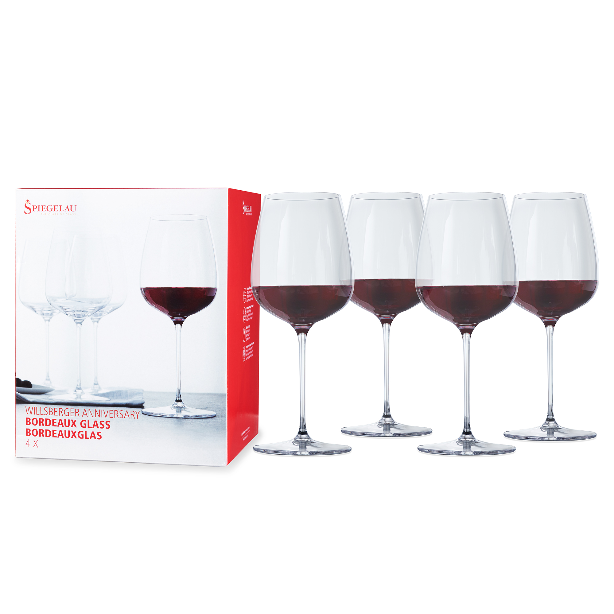 Spiegelau Willsberger 22.4 oz Bordeaux Glass, set of 4 9