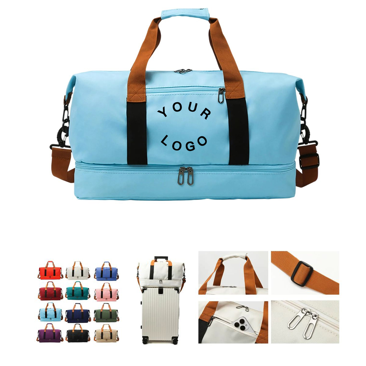 Travel Duffel Bag with Wet Dry Separation 10