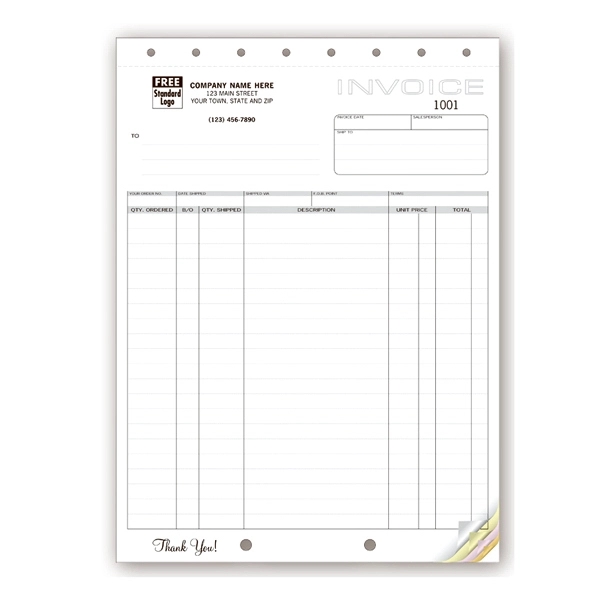 Shipping Invoices, Classic, Large 1