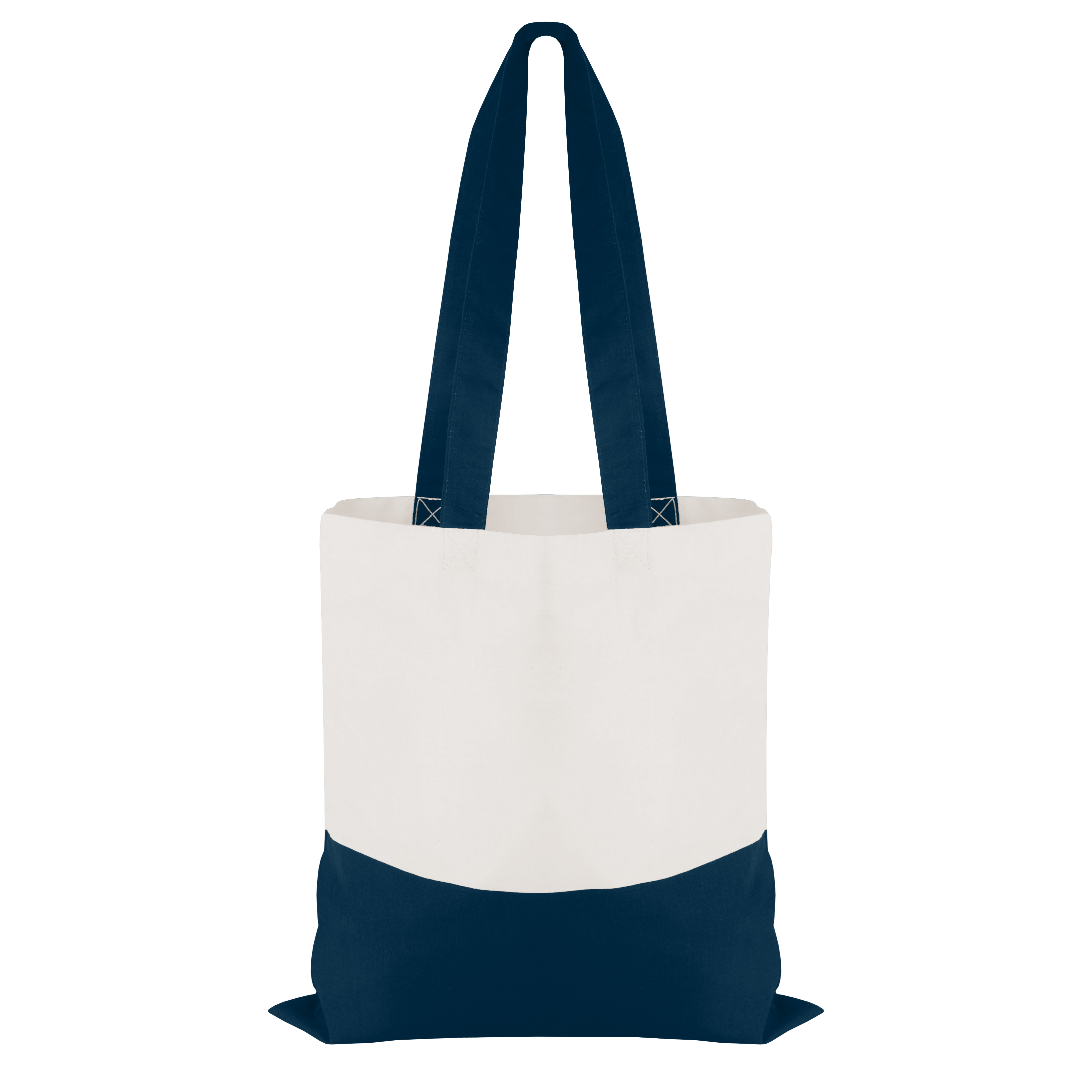 Cotton Colored Accent Flat Tote
