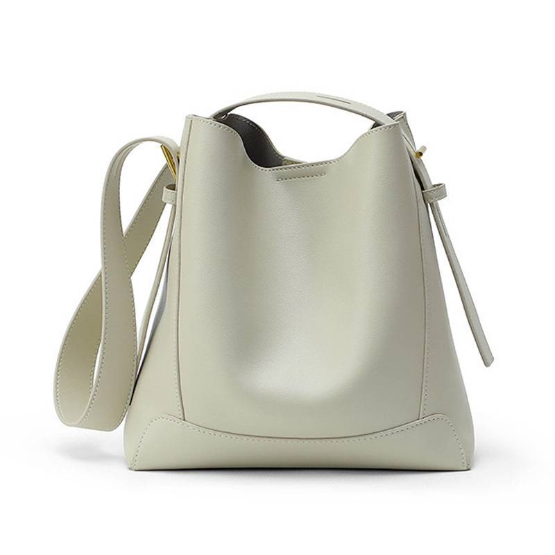 Genuine Leather Tote Bucket Bag 7
