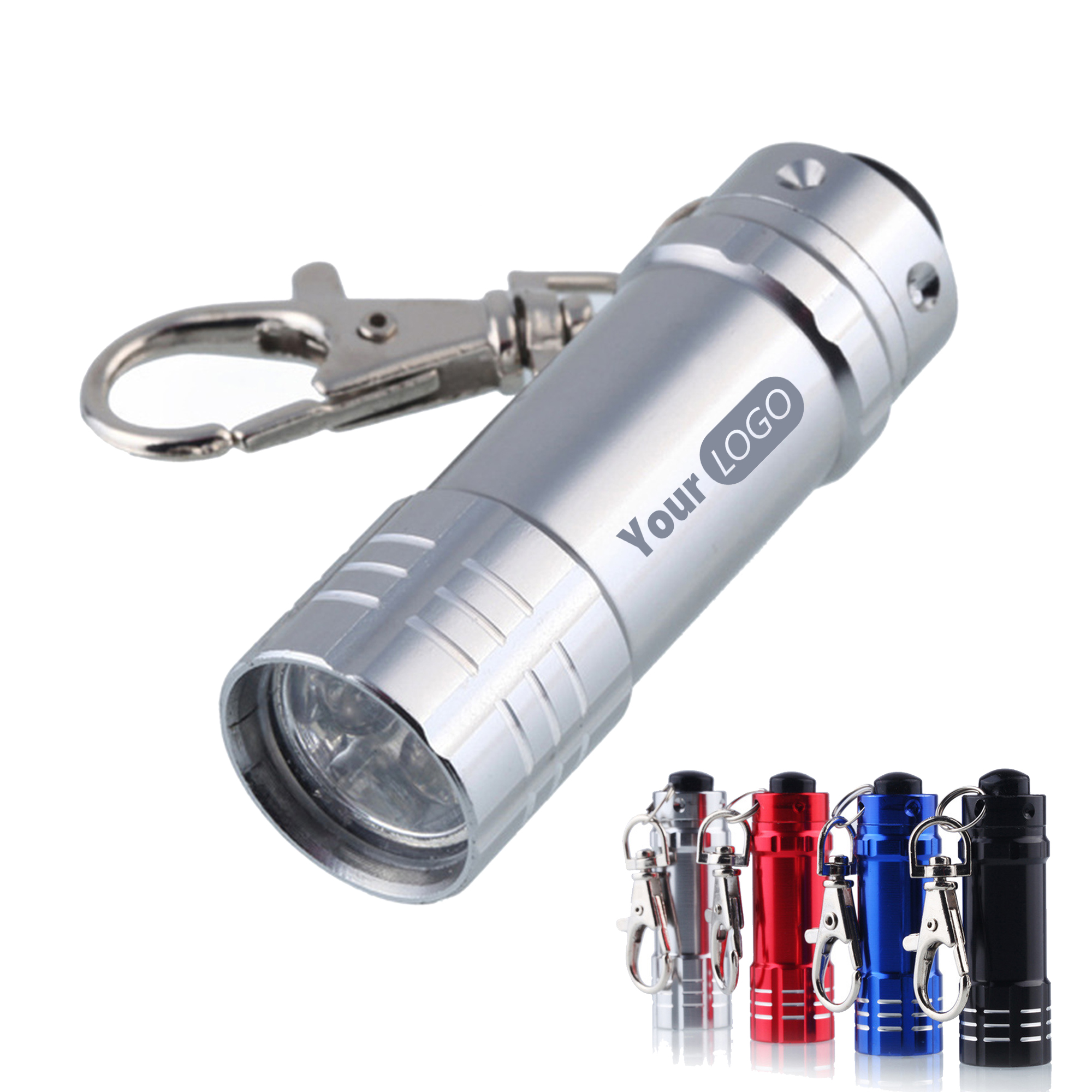 Mini LED Flashlight with Keychain Clip 2
