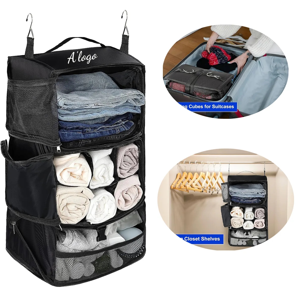 Travel Hanging Collapsible Compression Garment Organiser 2