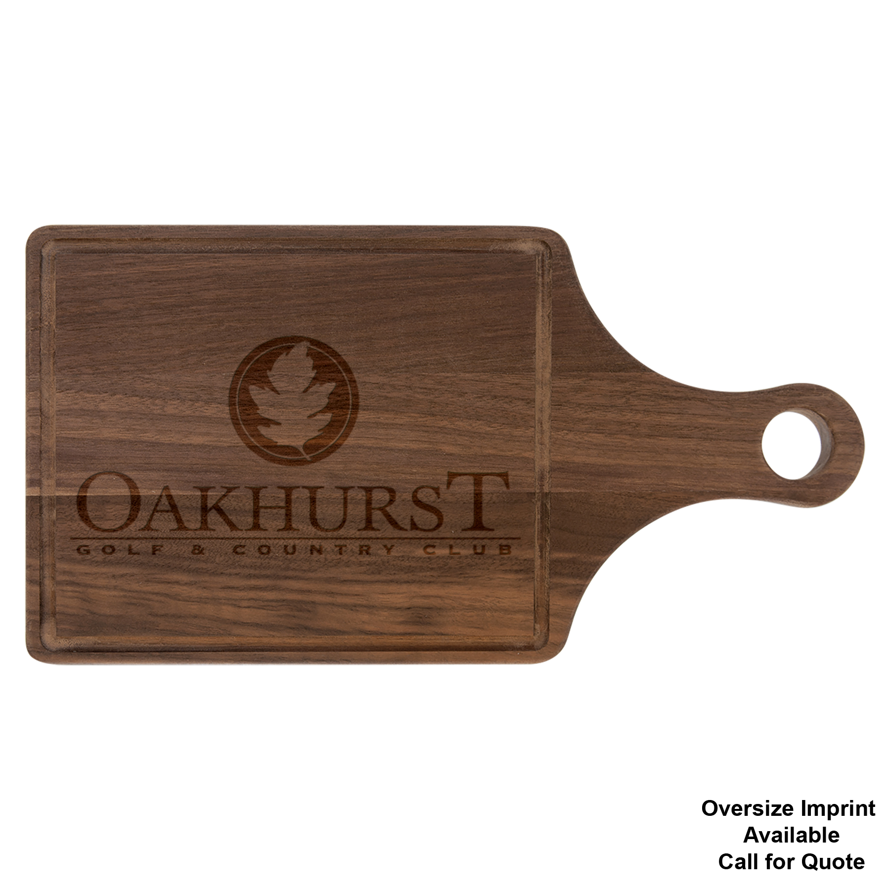 13" x 7" Walnut Paddle-Shaped Cutting Board with Juice Groove 2
