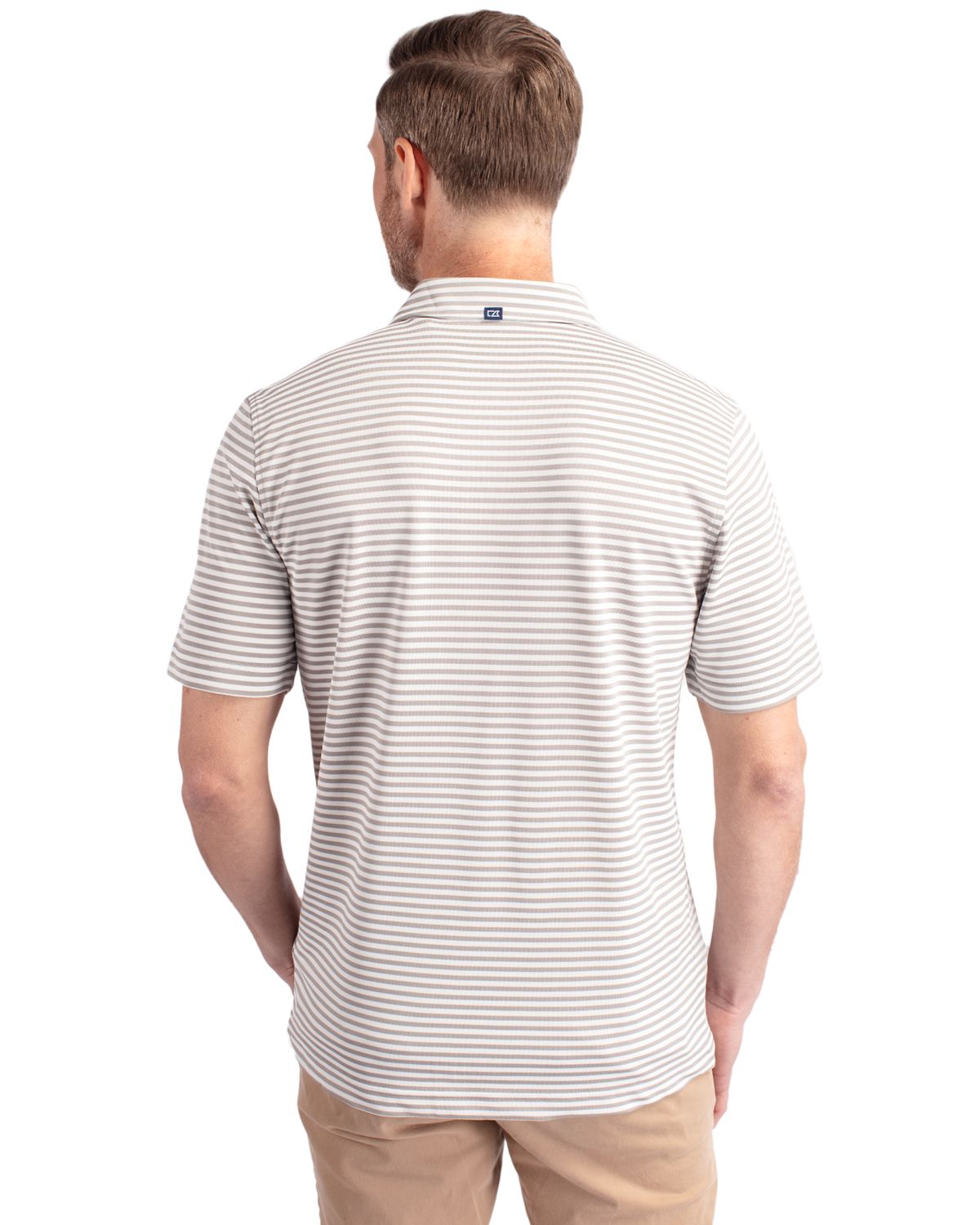 Cutter & Buck Virtue Recycled Stripe Featherlight Pique Mens Big & Tall Polo Big & Tall 30