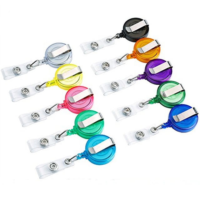 Transparent Retractable Round Badge Holder 2
