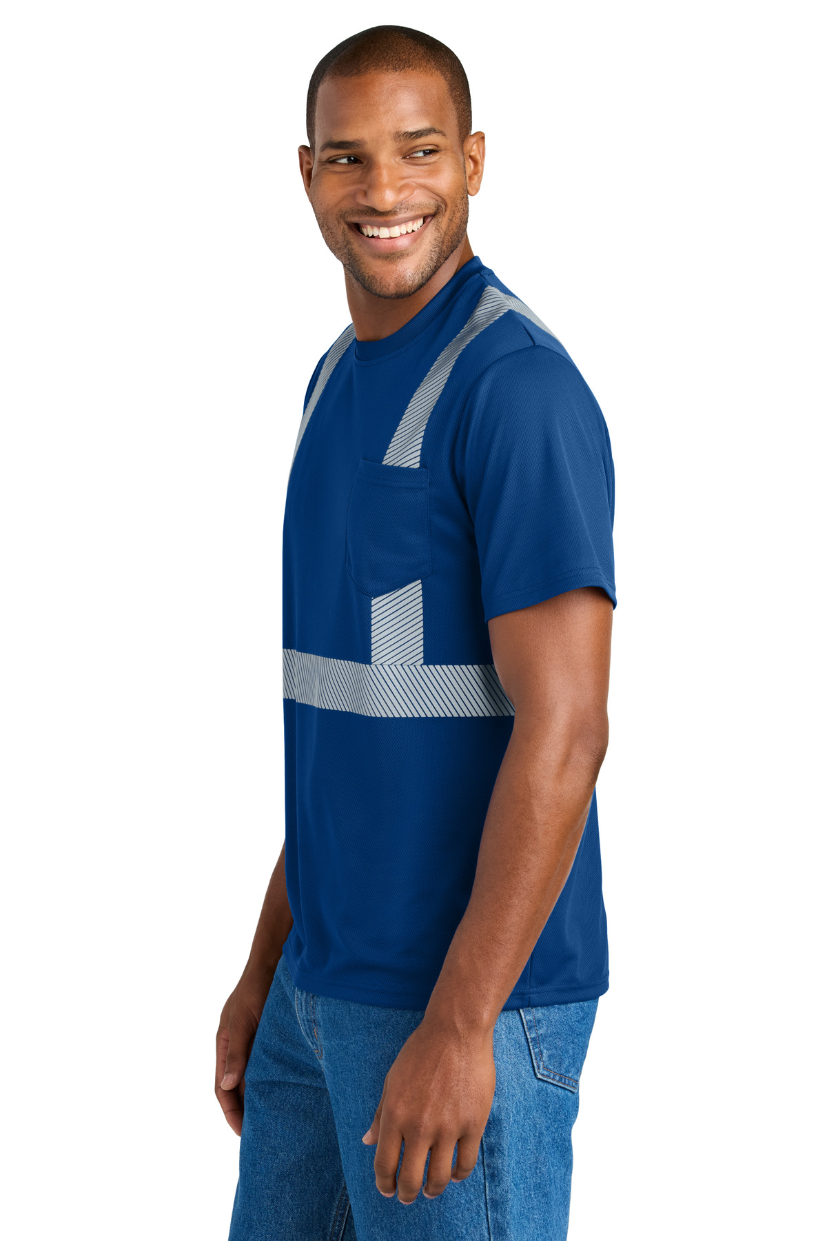 CornerStone Enhanced Visibility Segmented Tape Tee CS206 15
