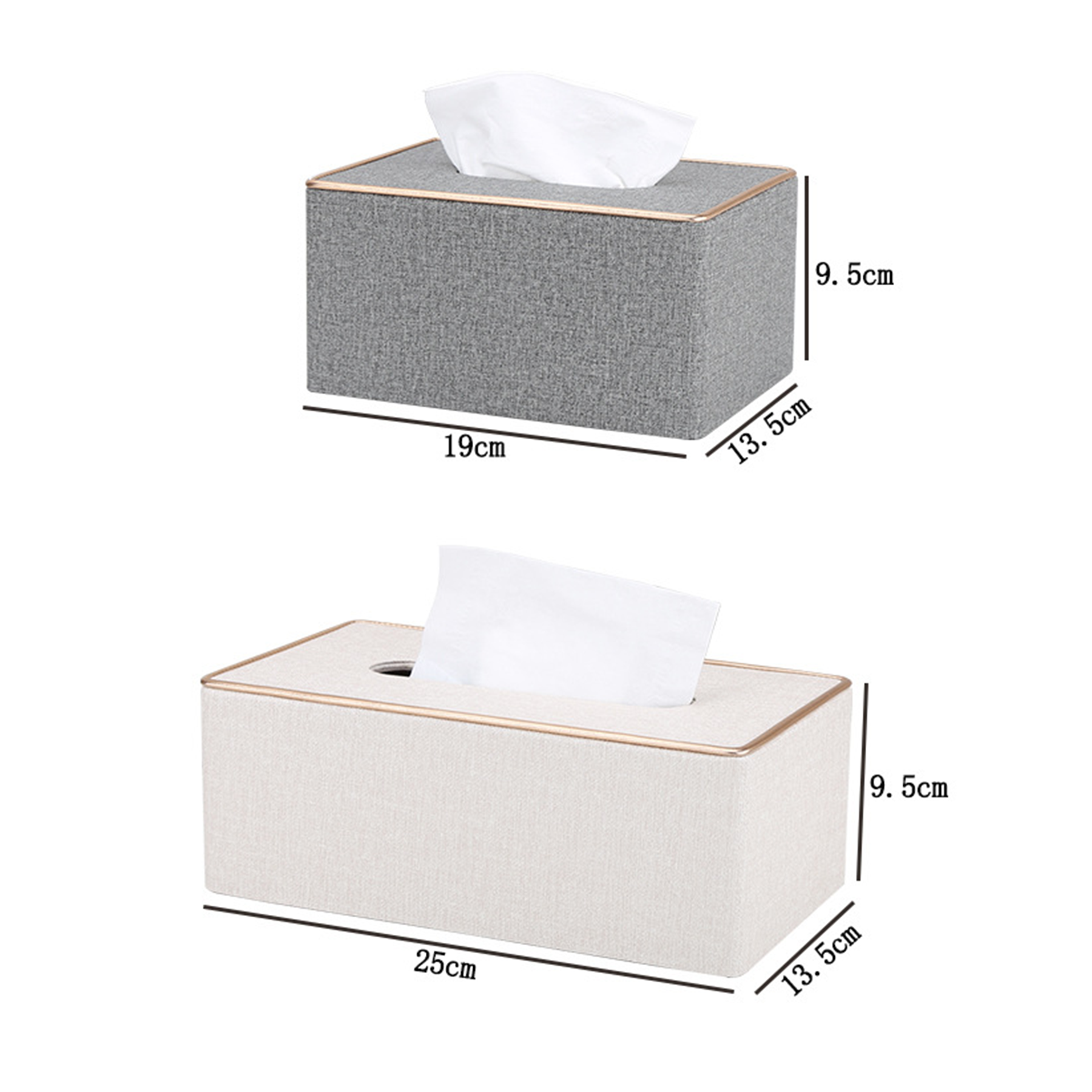 Modern PU Leather Tissue Box Napkin Organizer 3