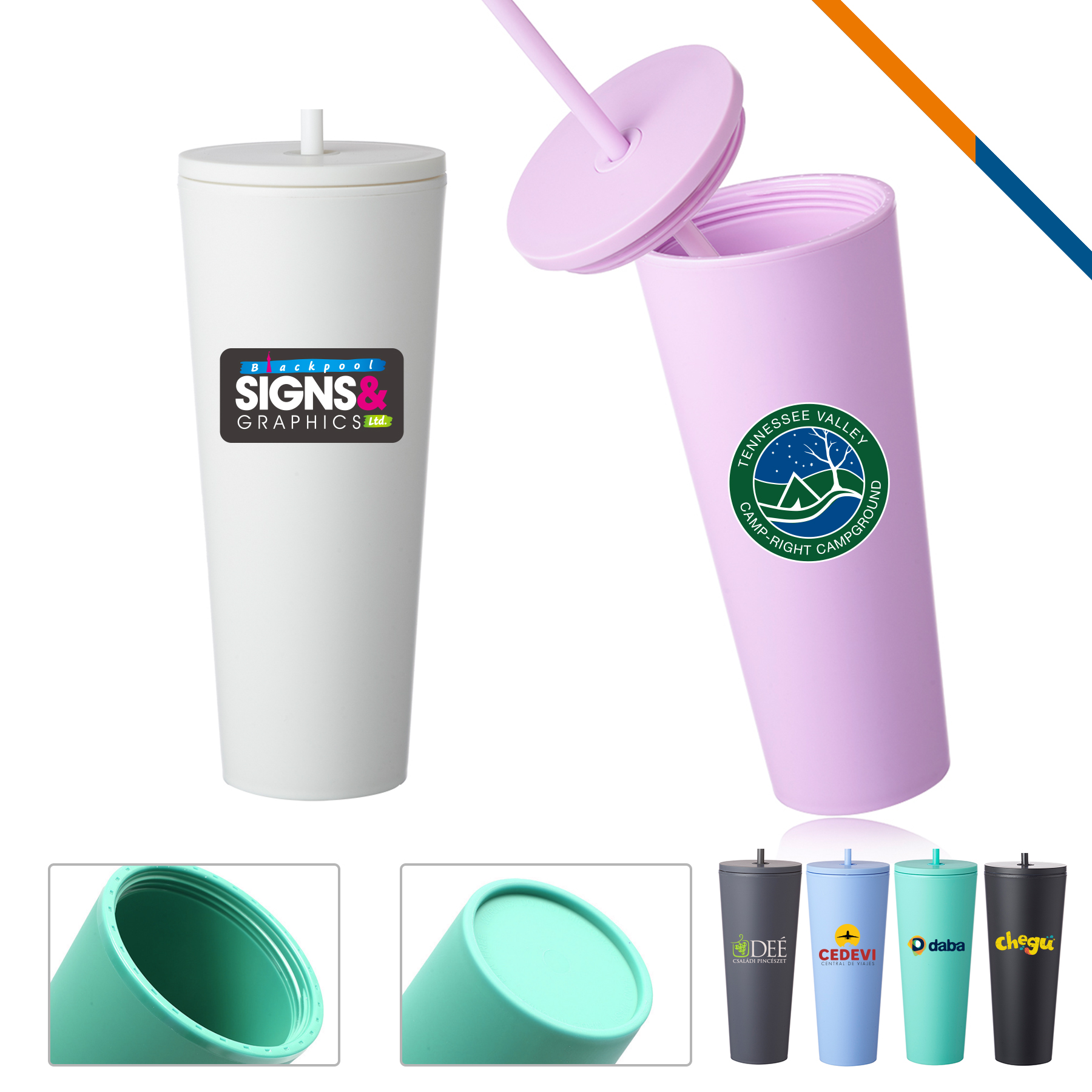 Alda Plastic Tumblers - 24 OZ. 1