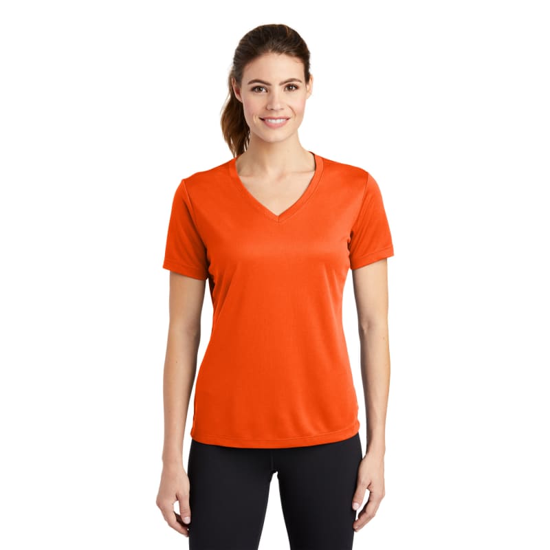 Sport-Tek Women's PosiCharge RacerMesh V-Neck Tee. 103
