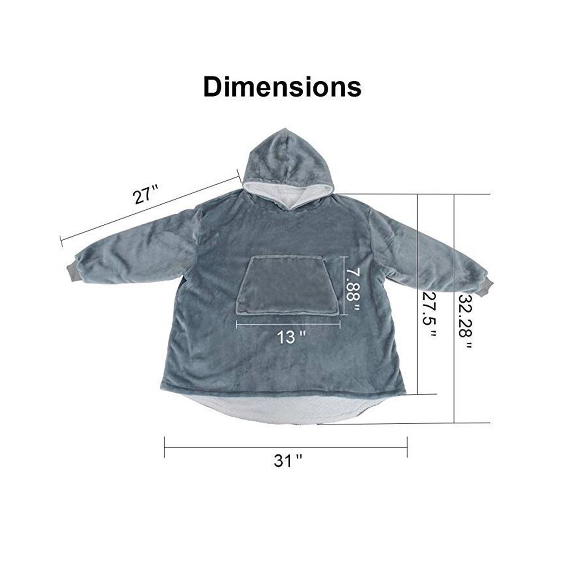 Oversized Kids Microfiber & Sherpa Wearable Blanket 2