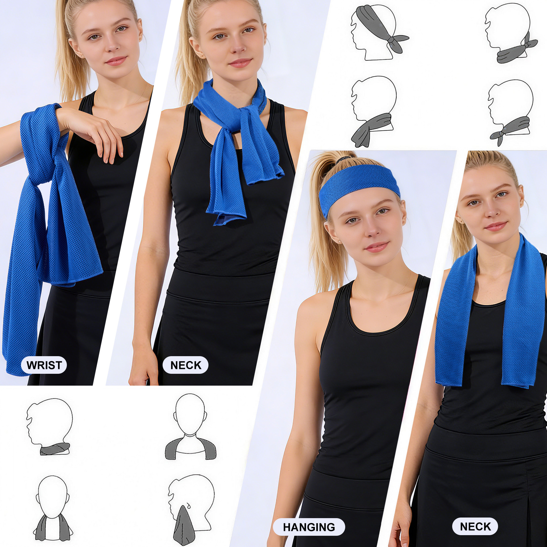 Breathable Cooling Towel With PVC Zip Pocket 13