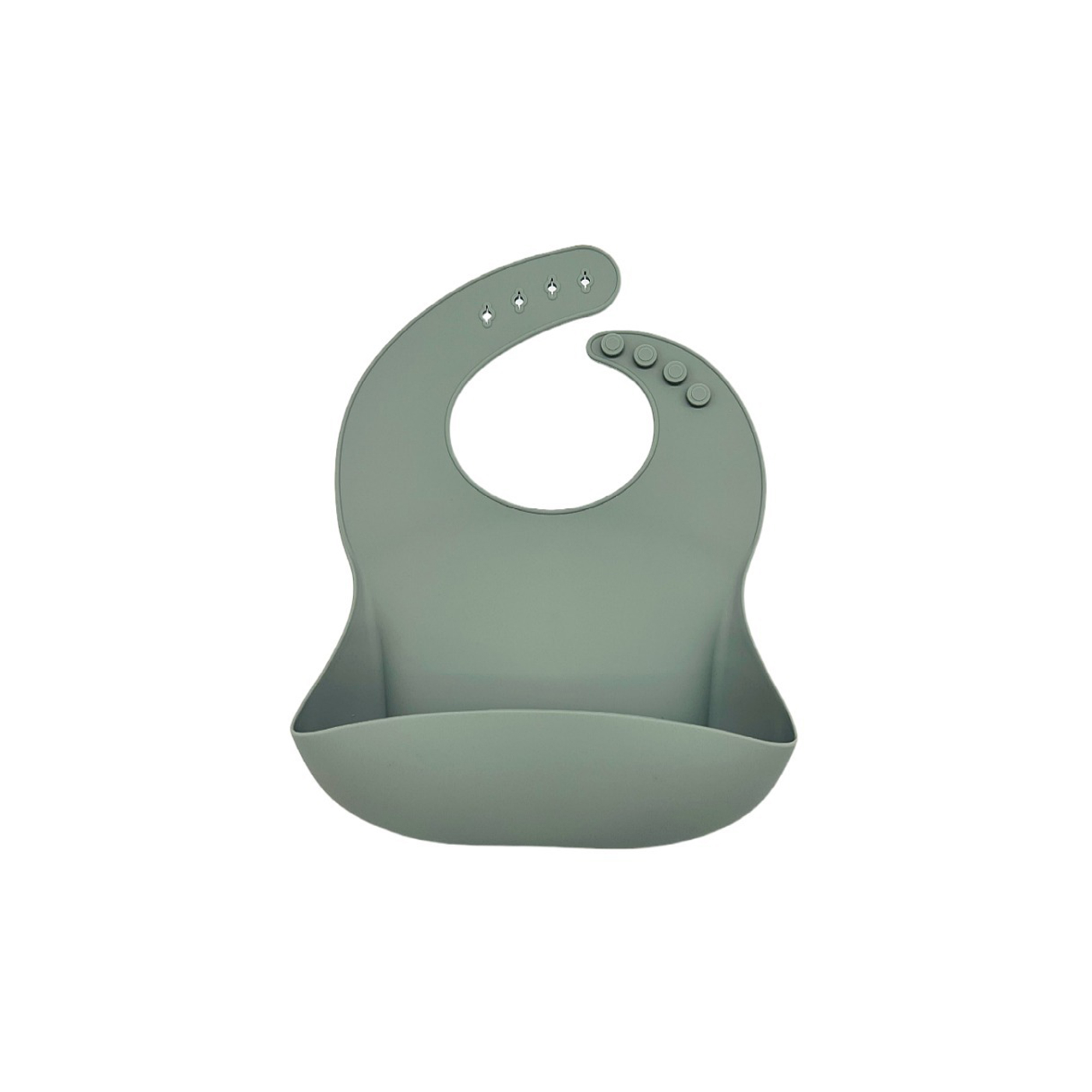 Silicone Baby Bib 12.8" x 9.5" With Food Catcher Pocket 2