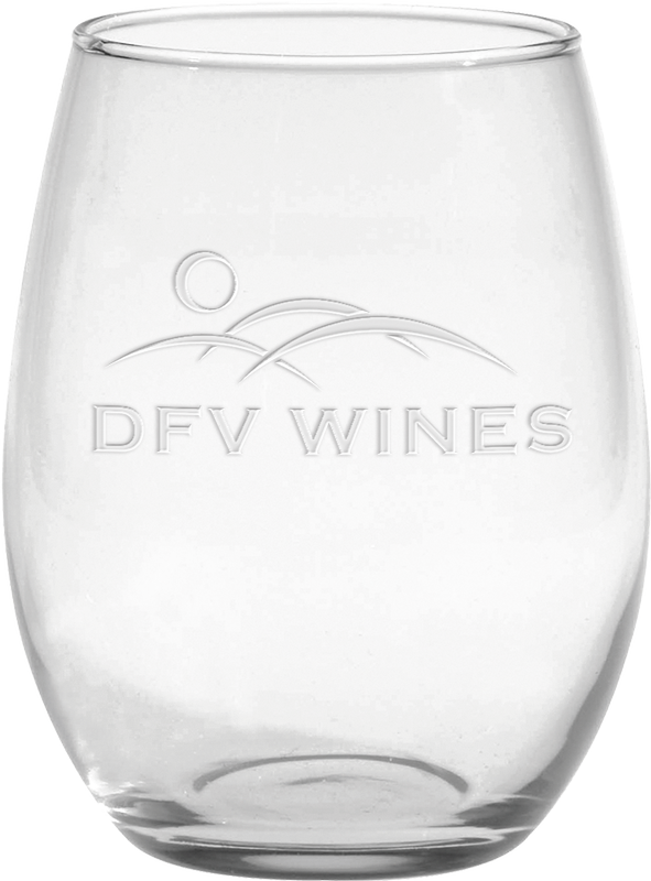 21 oz. Stemless White Wine - Deep Etched