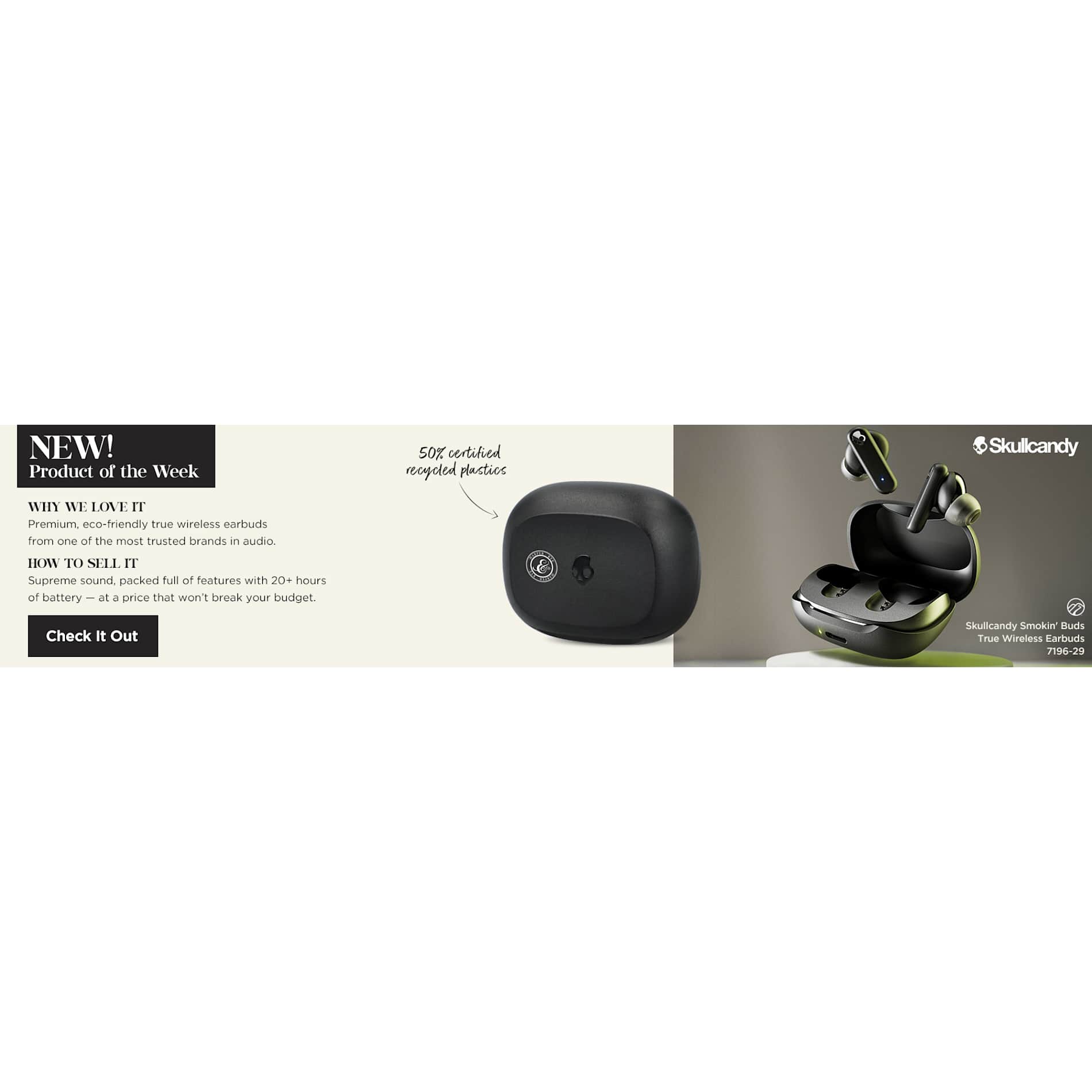 Skullcandy Smokin' Buds True Wireless Earbuds 115