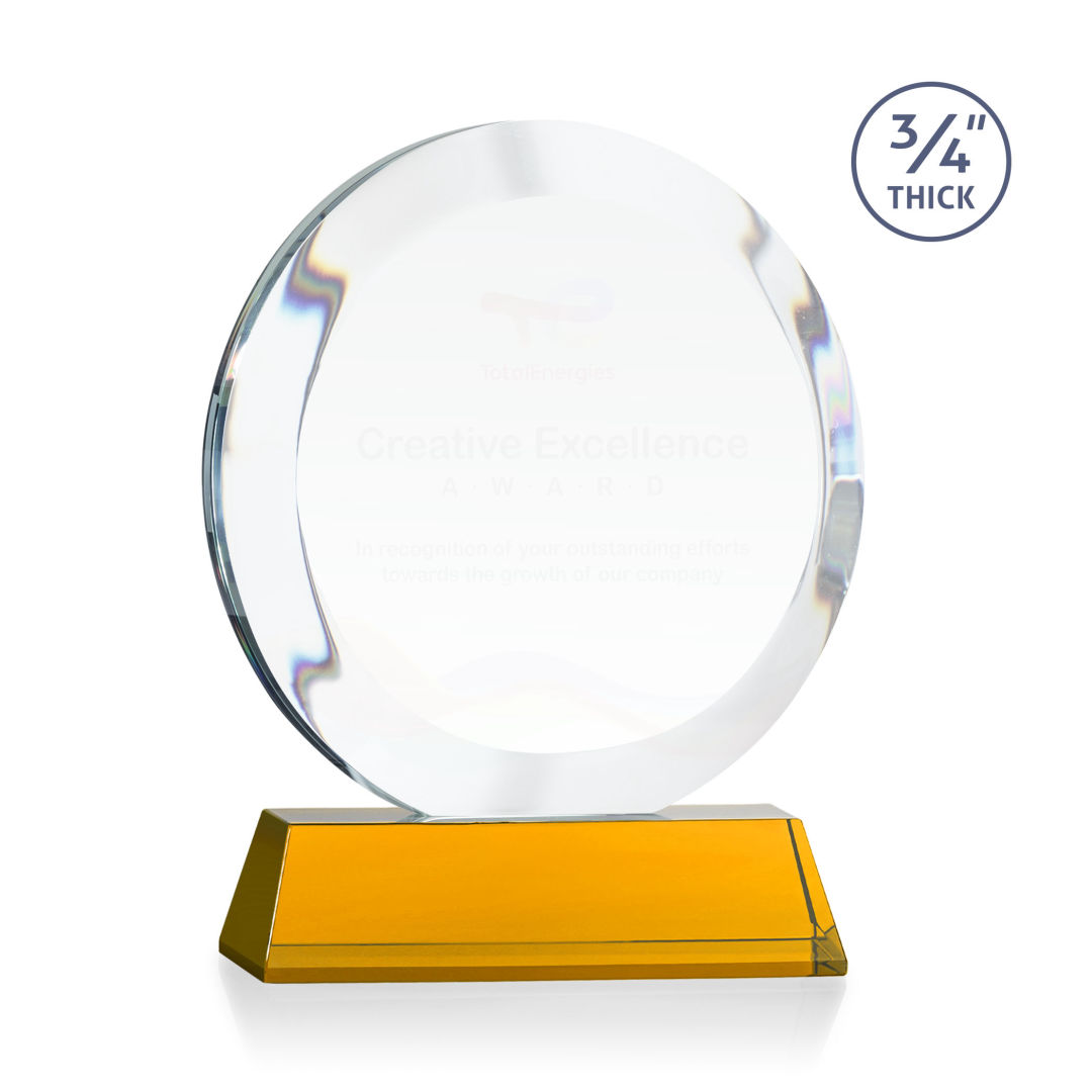 Gibralter VividPrint™ Award on Newhaven Base - Amber 4