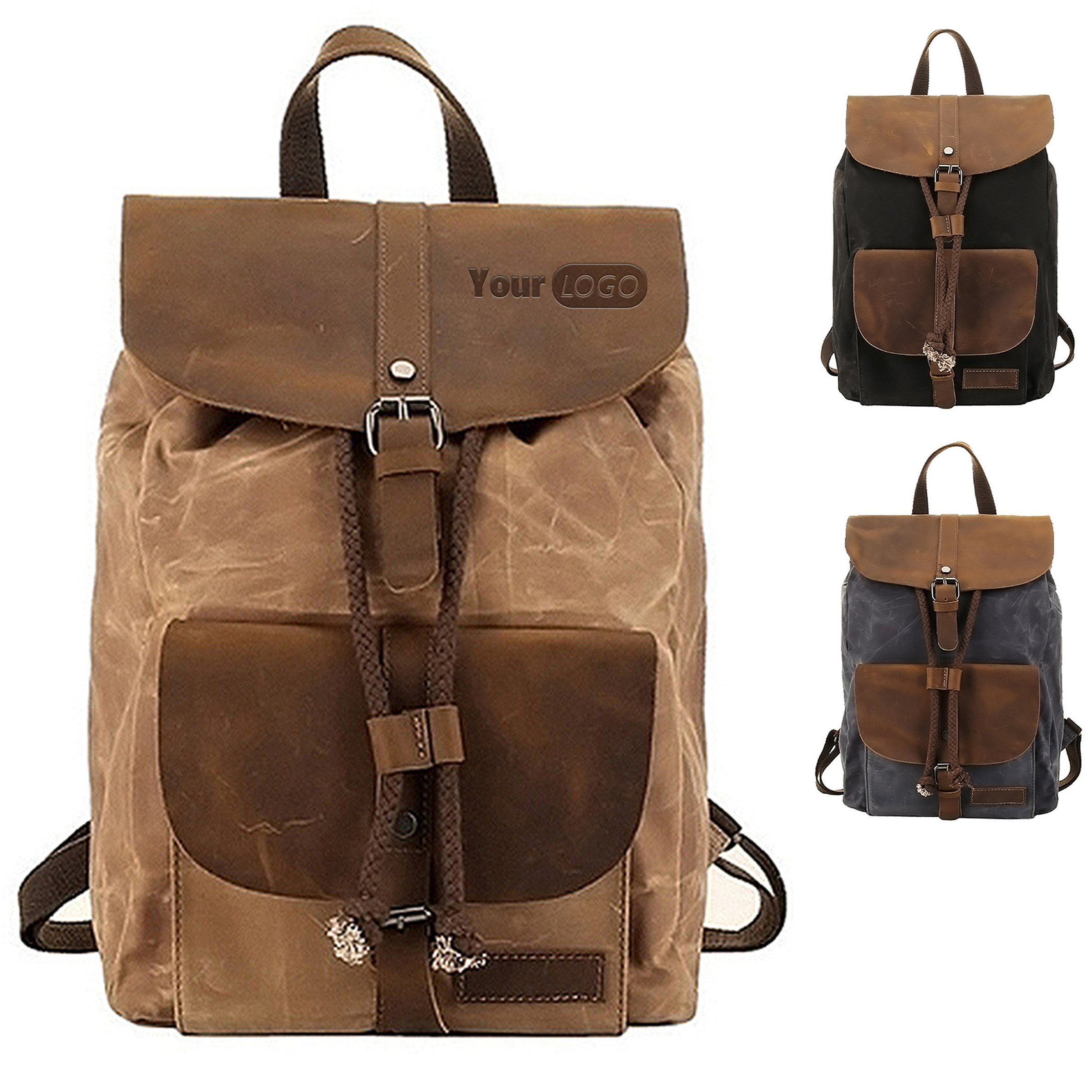 Cowhide Outdoor Travel Waterproof Backpack 3