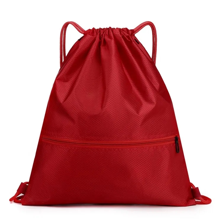 Rhombus Design Drawstring Backpack Bag 10