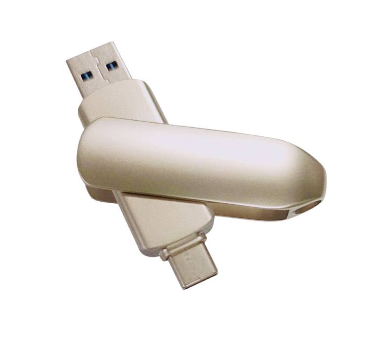 Electroplated Nickel Type-C USB Flash Drive 3.0 2
