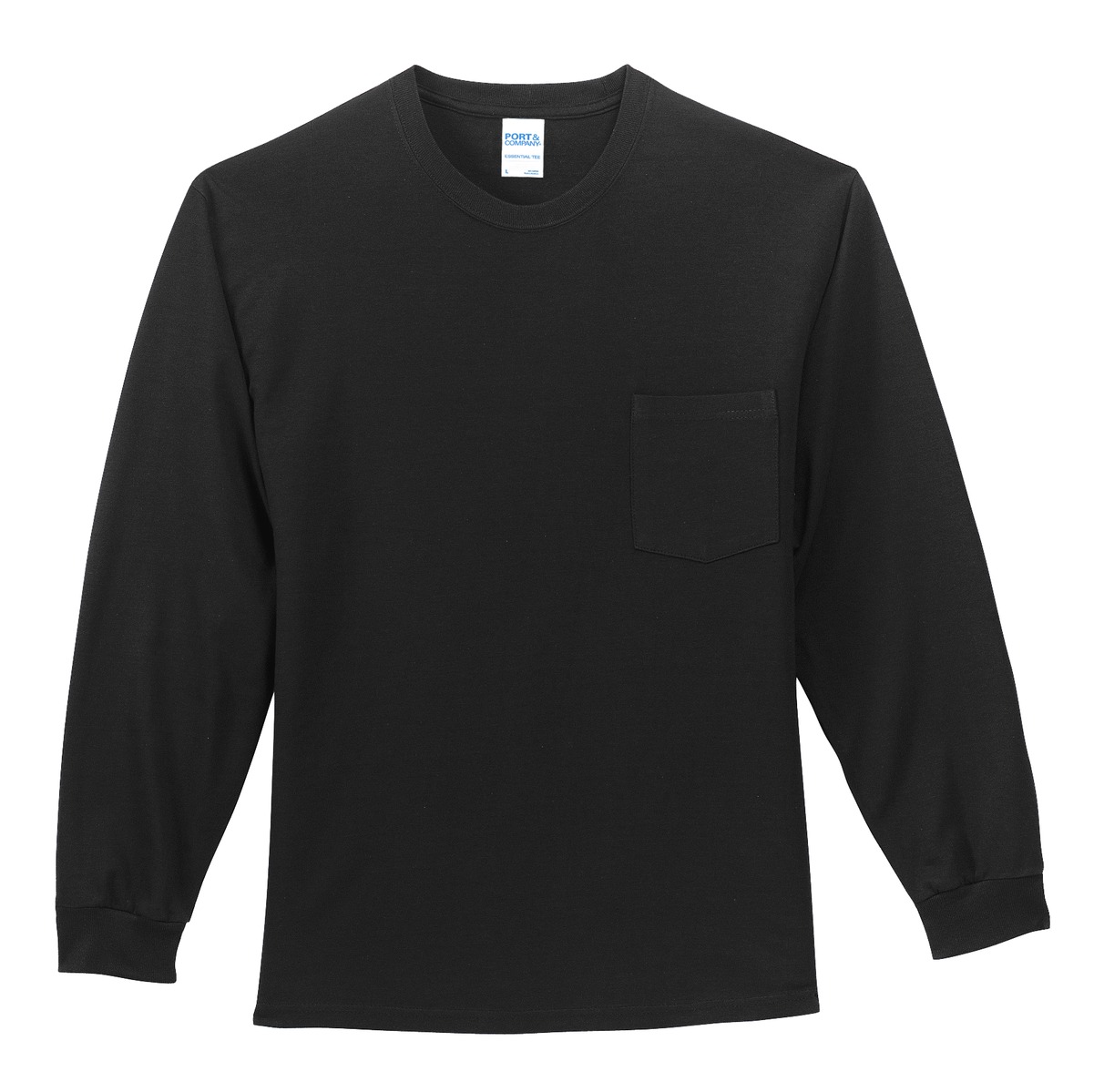 Port & Co Long Sleeve Essential Pocket Tee. PC61LSP 23