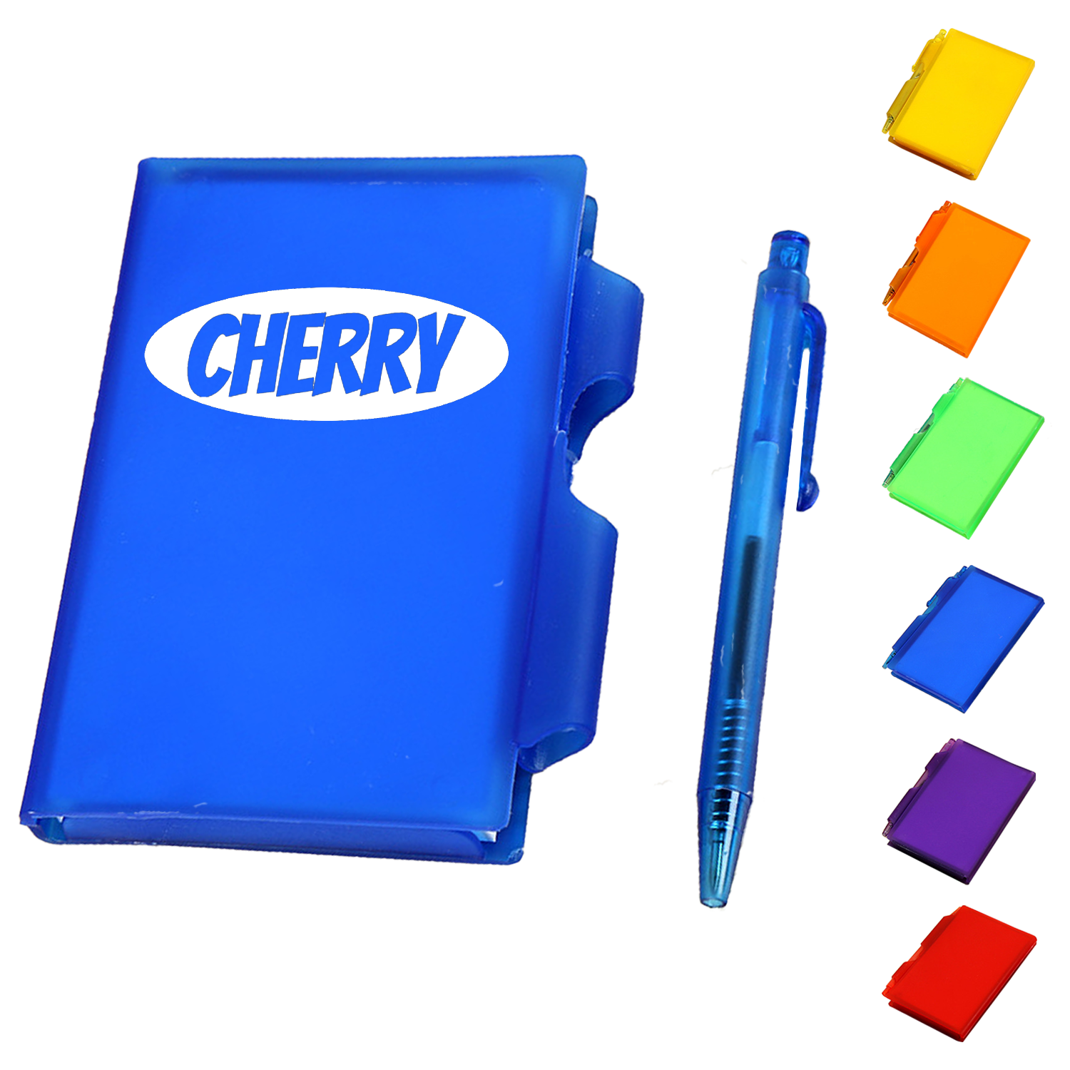 Mini Portable Plastic Box Notepad w/ Pen 8