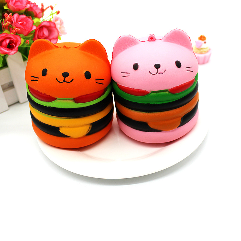 Squishy Hamburger Squeeze Toy Stress Reliever 6