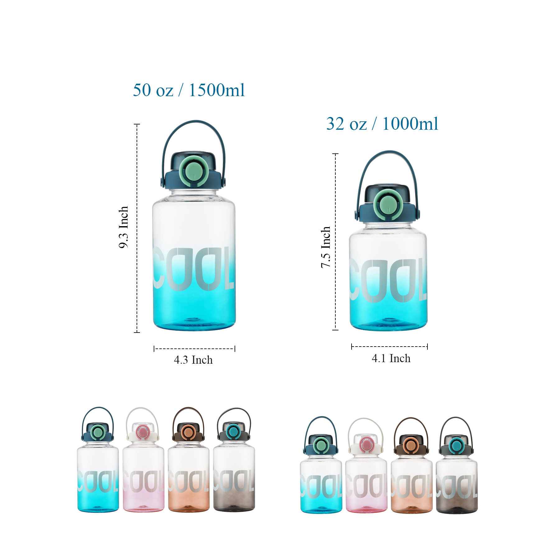 32 oz 50 oz Large-capacity Cute Water Bottle 4
