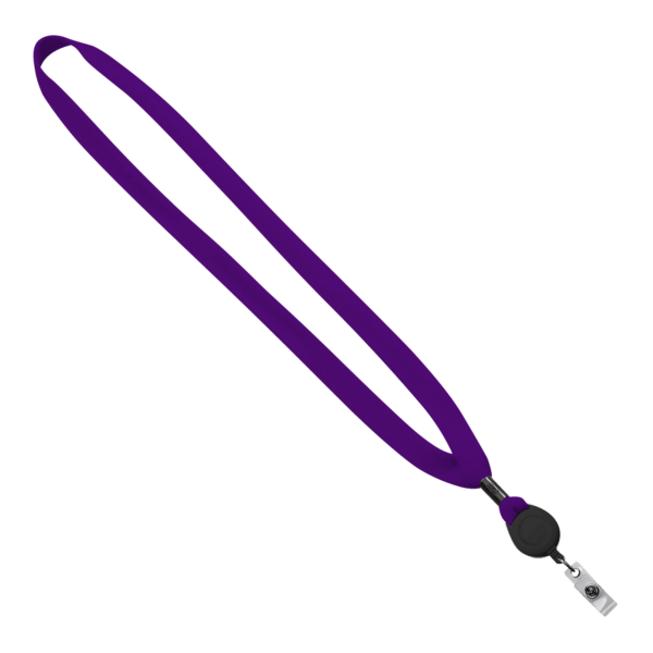 5/8" New Polyester "Shoelace" Lanyard with Retractable Badge Reel 23