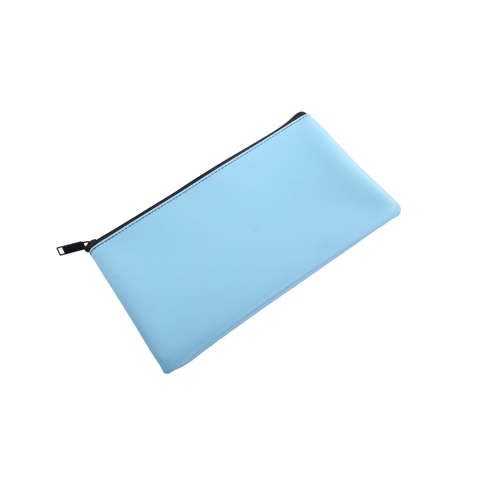 Faux Leather Bank Deposit Zipper Bag 8