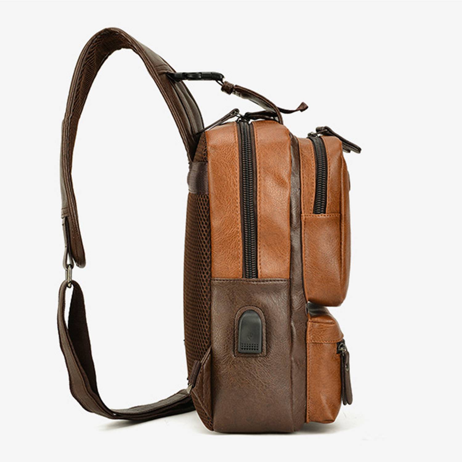 PU Leather Sling Backpack 3
