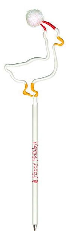 Duck With Santa Hat Multi-Color Inkbend Standard, Bent Pen 1