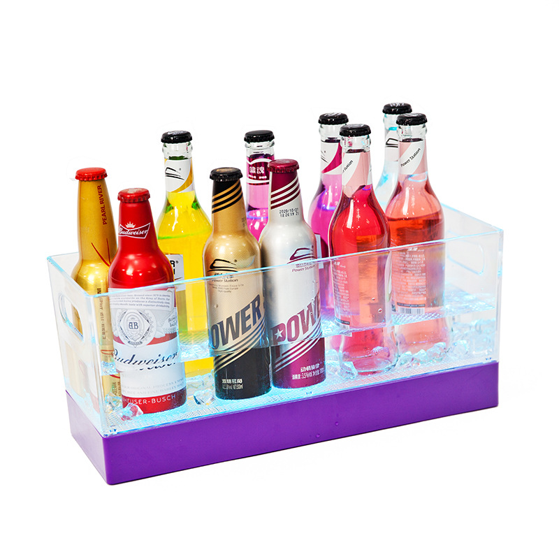 12cs Bottle Square Colors Changing Led Ice Bucket 7