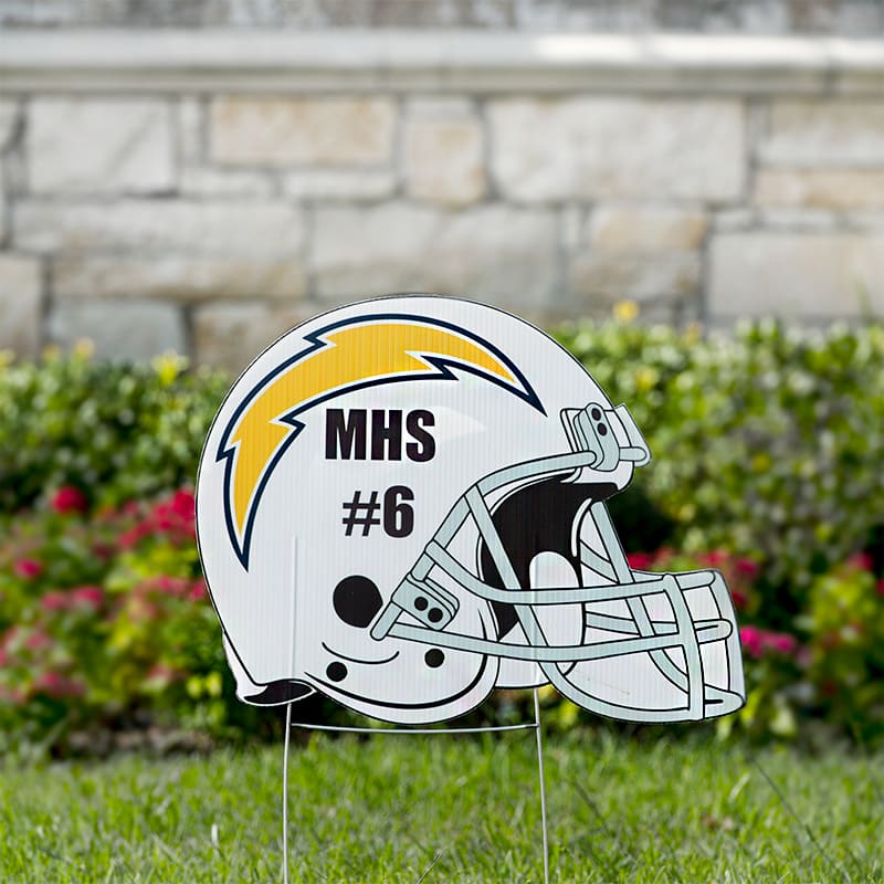 Football Helmet Yard Signs 1