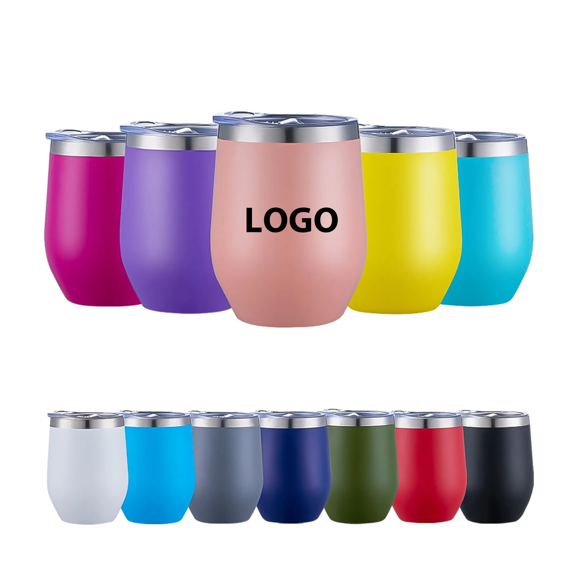 12 oz Custom Stainless Steel Double Layer Eggshell Cup 2