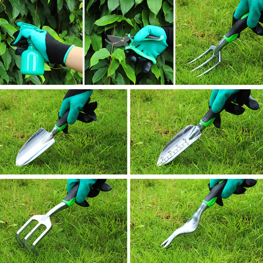5pcs easy grip ladies garden tools wholesale weeding set 7