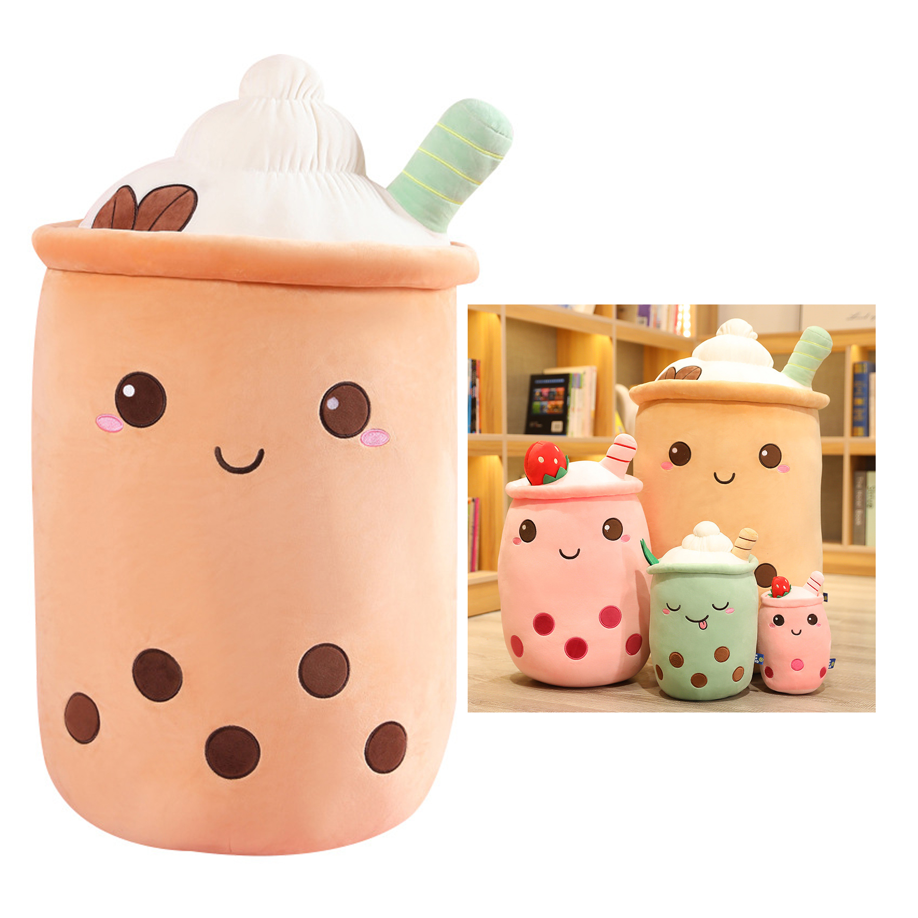 Boba Plush Bubble Tea Plushie Stuffed Pillow Toy