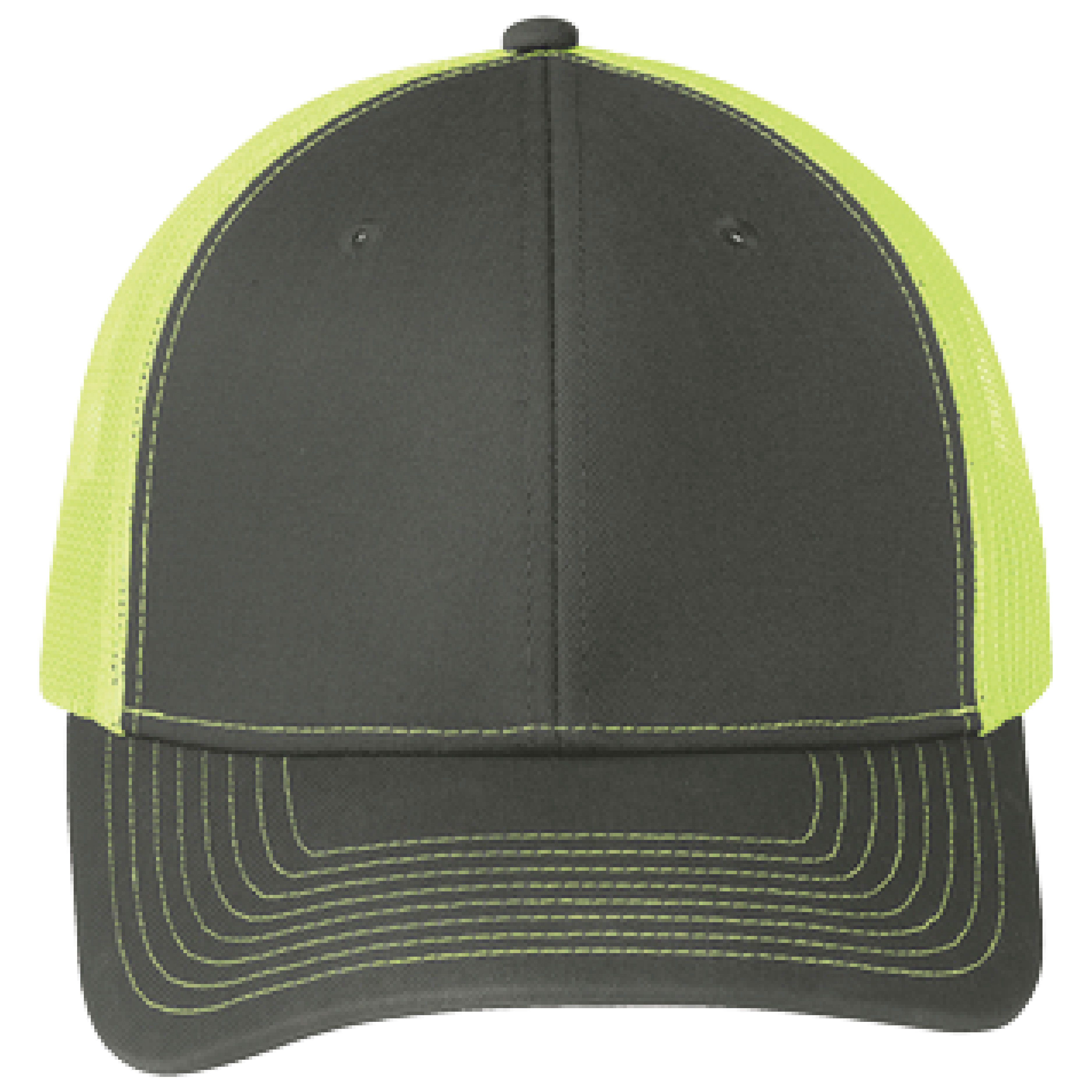 Port Authority C402 6-Panel Snapback Trucker Hat w/Leatherette Adhesive Patches or Embroidery 19