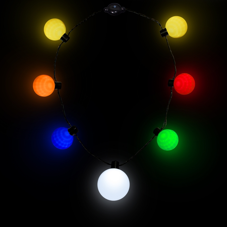 LED Medallion Ball Necklace