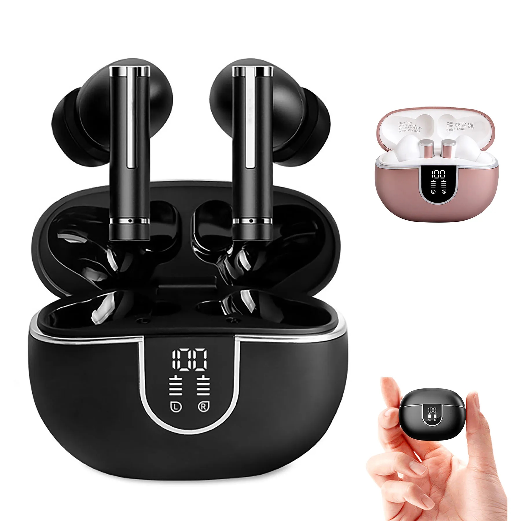LED Power Display Ear Buds 2